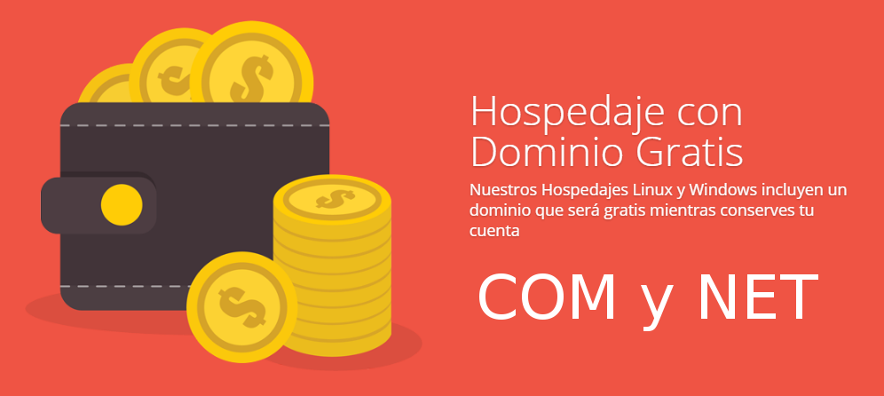 Dominio .COM gratis con tu cuenta de hospedaje web